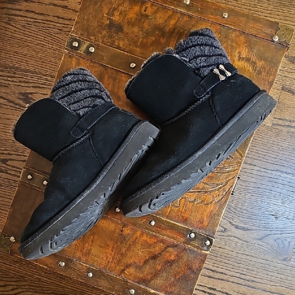 UGG Black Shearling Ankle Boots - Picture 4 of 12